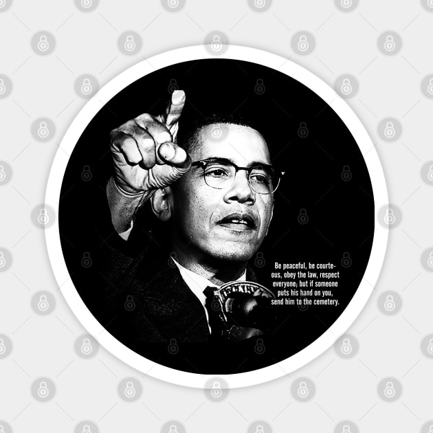 Malcom X Magnet by Blind Man Studio